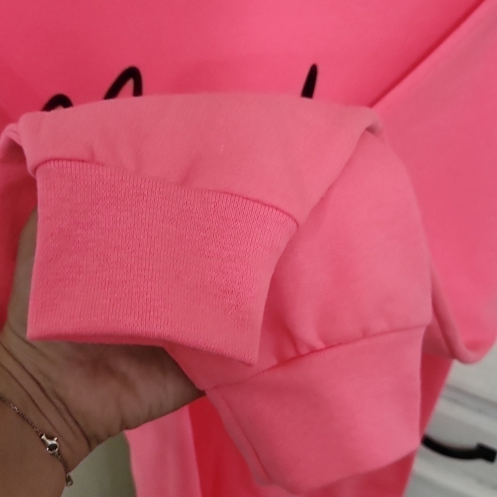 New Oversized Grafic Sweater New Life Blokecore Y2k Pink Size Small Blokecore - Picture 4 of 5